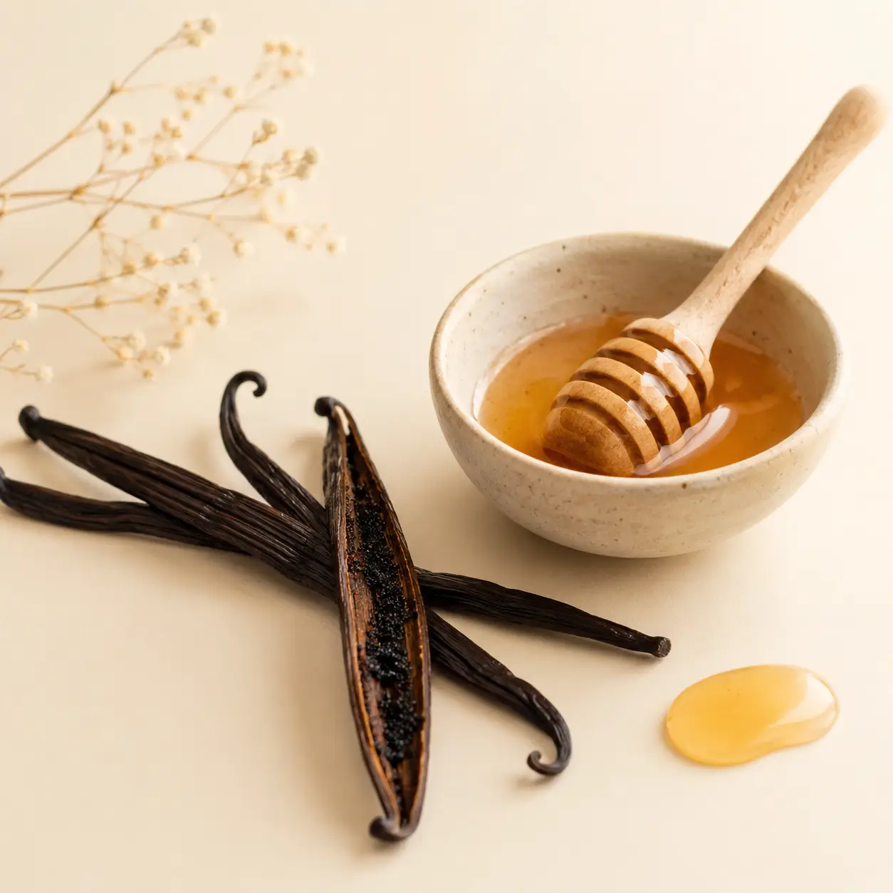 Miel en polvo y vainilla para Cociditos